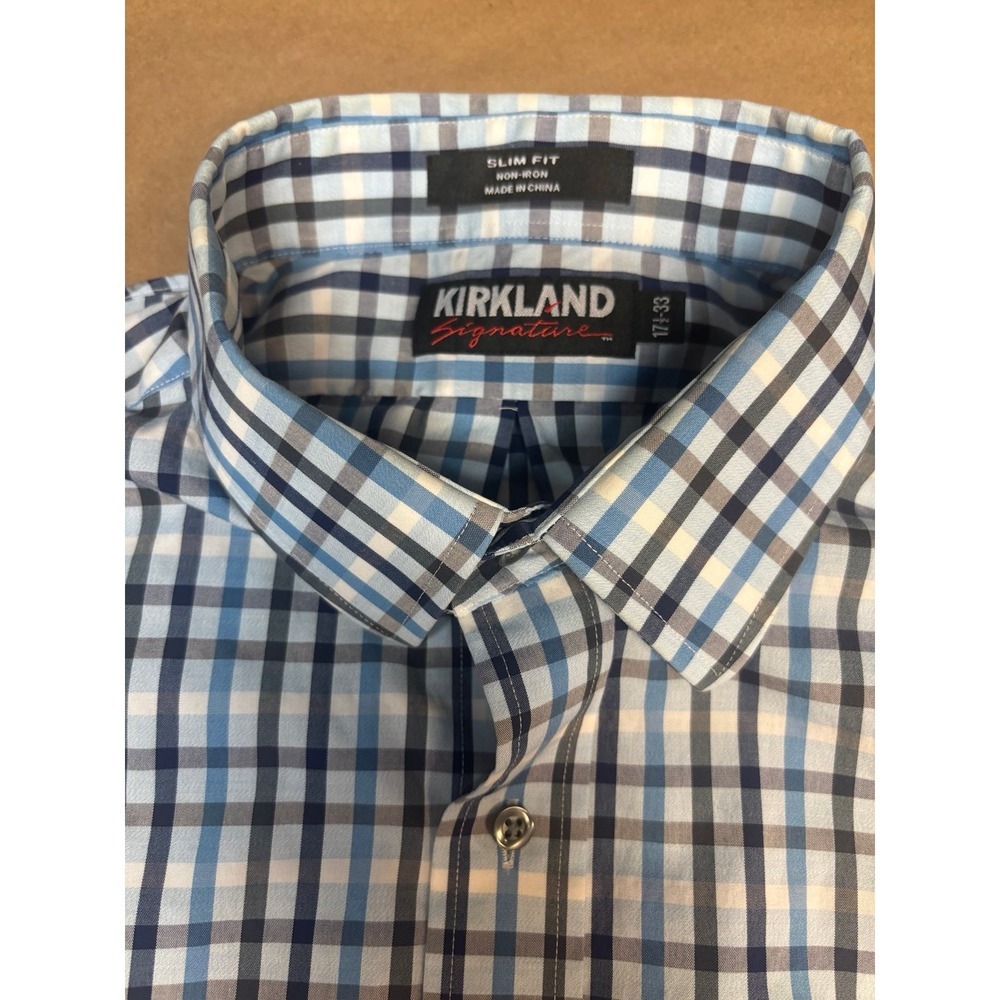 Men's Kirkland Signature Dress long sleeve Shirt  size 17‎ 1/2-33